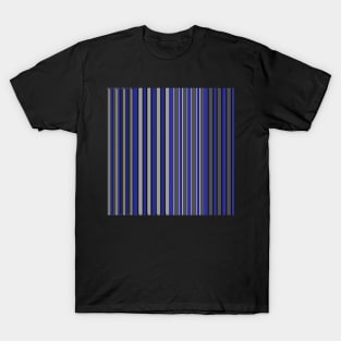 Blue and grey stripe pattern T-Shirt